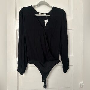 Abercrombie & Fitch Black Long Sleeve Bodysuit NWT